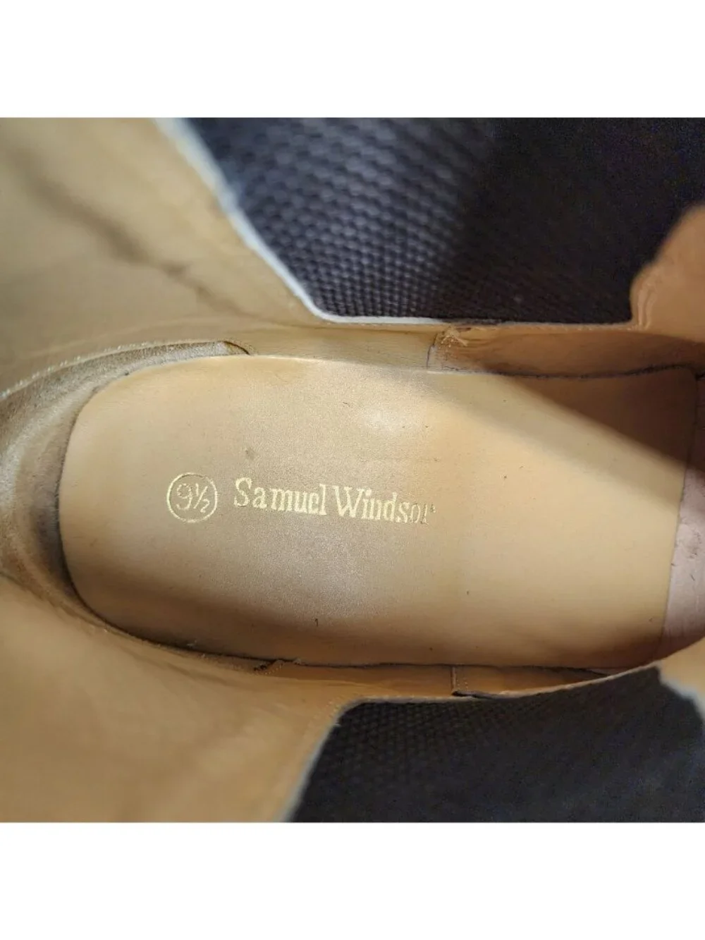 Samuel Windsor Shoes Mens 9.5 Brown Leather Chelsea Boots *Read*
